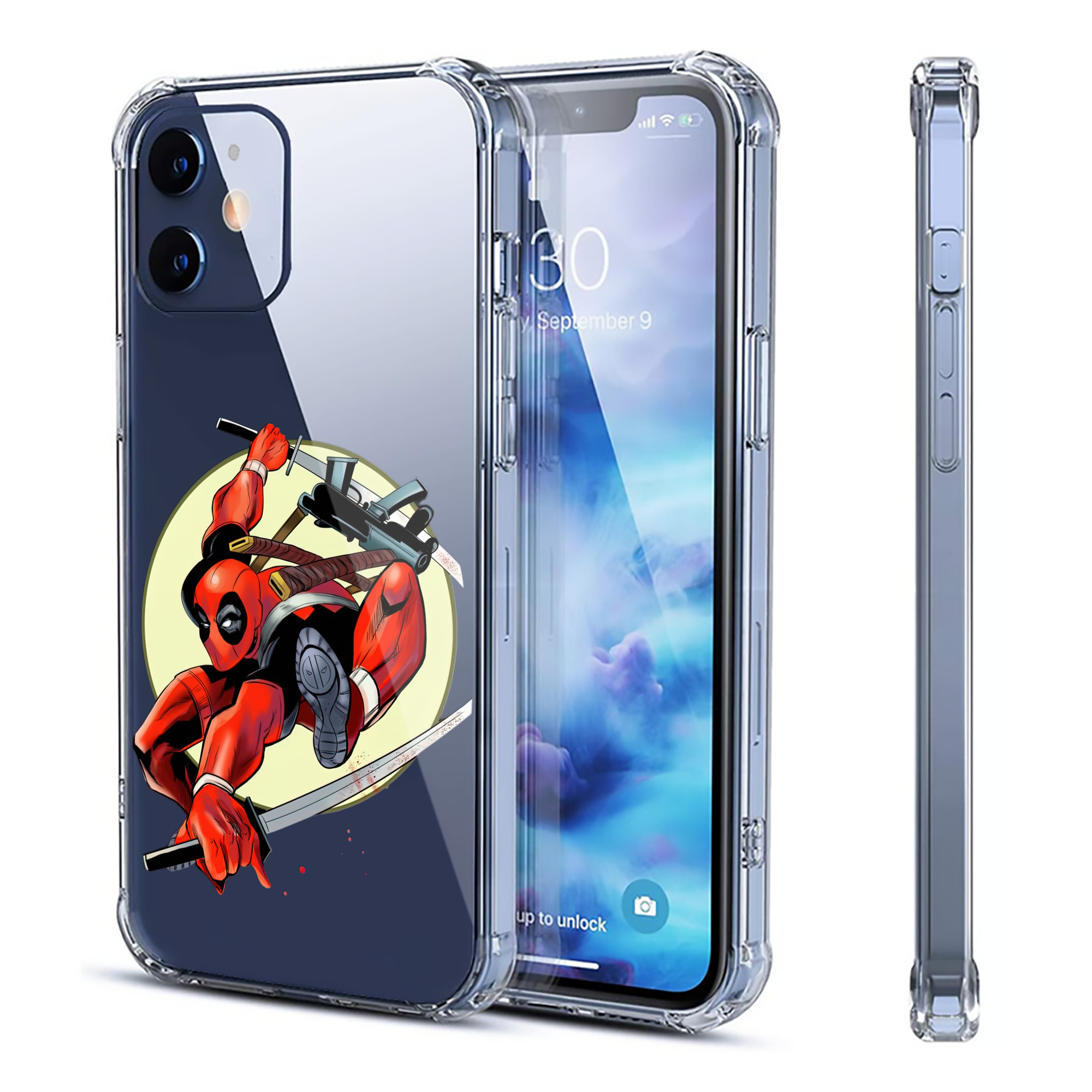 （画像用） Deadpool デッドプール 【iPhone 12シリーズ対応】透明スマホケース（クリアソフトケース）